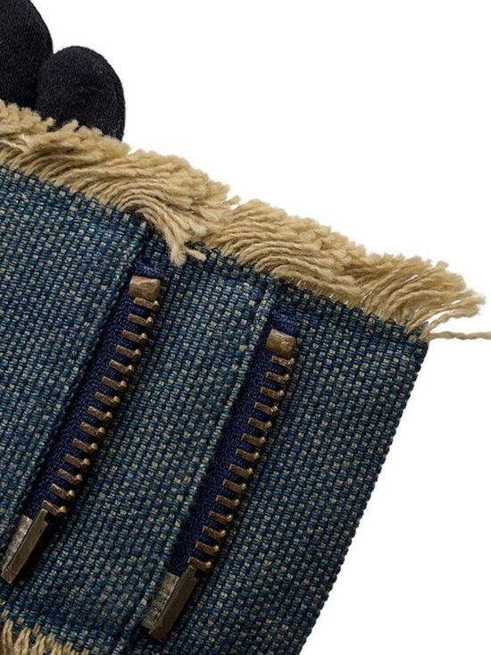 Chanel Belt CC Logo Rhinestone Denim 01 main image 6